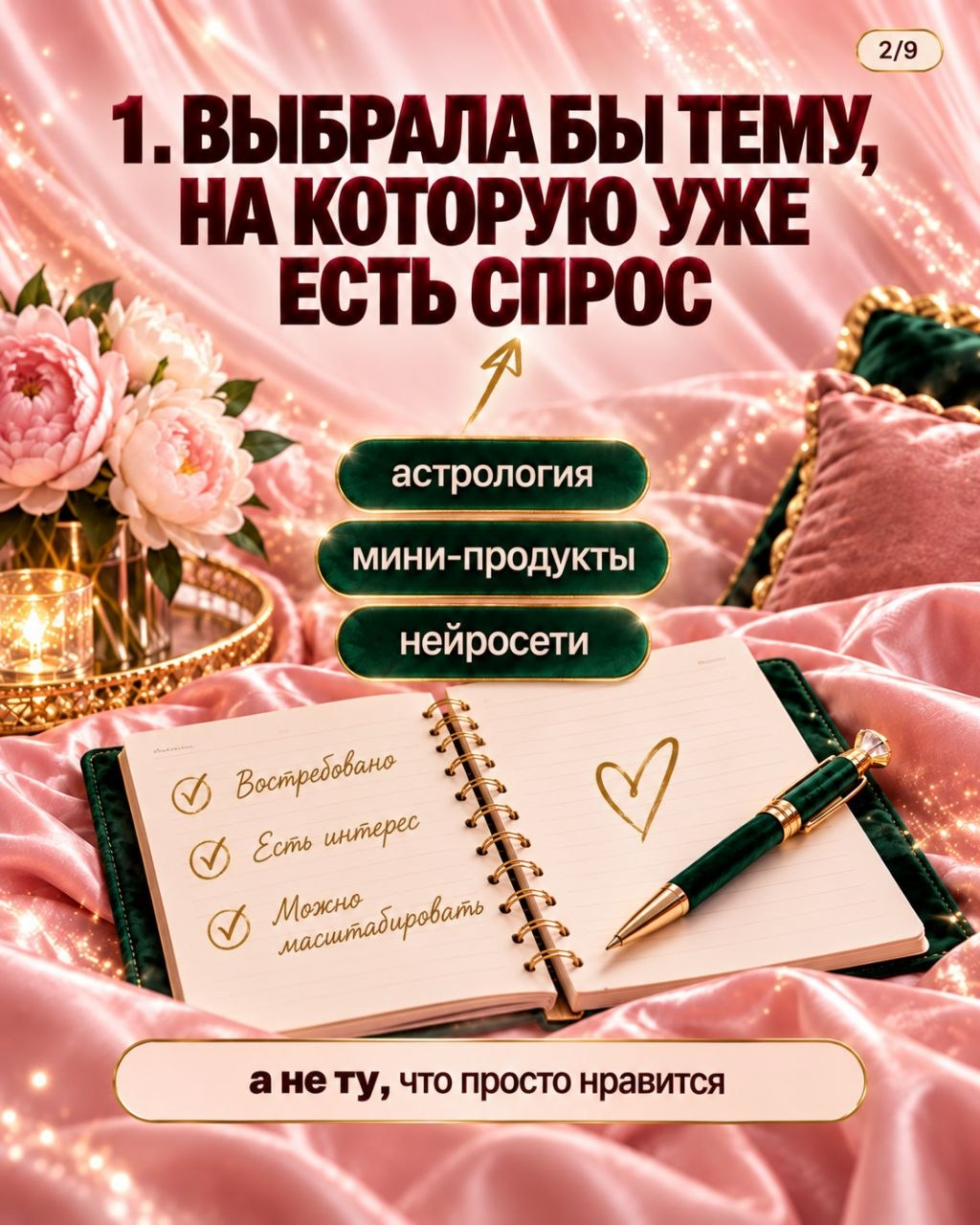 Мой слайд о выборе темы продукта